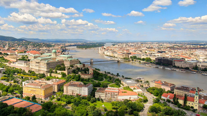 Fototapeta na wymiar Budapest from above