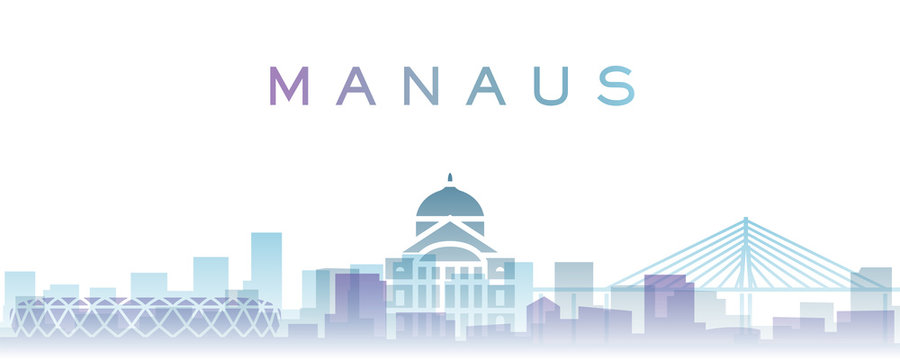 Manaus Transparent Layers Gradient Landmarks Skyline