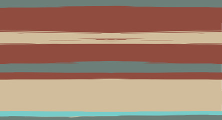 Fototapeta premium Orange, Brown Lines Seamless Summer Pattern, Vector Watercolor Sailor Stripes. Retro Vintage Grunge Fabric Fashion Design Horizontal Brushstrokes. Simple Painted Ink Trace, Geometric Cool Autumn Print