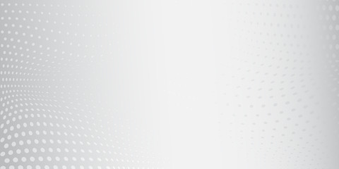 Abstract background made of halftone dots in white and gray colors