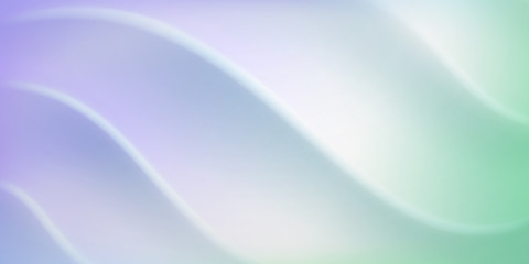 Abstract background with wavy surface in white, blue and green colors