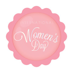 Happy womens day button