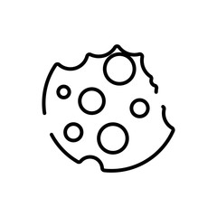 Isolated sweet cookie line style icon vector design