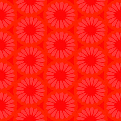 Neon grapefruit pink orange vector pattern