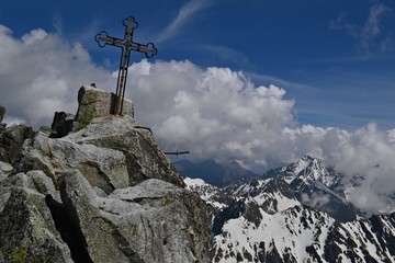 Gerlach, krzyż na szczycie, najwyższy szczyt Tatr, Słowacja