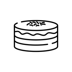 Isolated sweet cake line style icon vector design