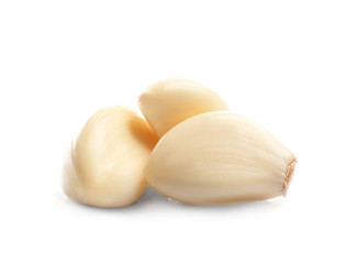 Fototapeta na wymiar Fresh garlic on white background