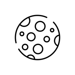 Isolated sweet cookie line style icon vector design