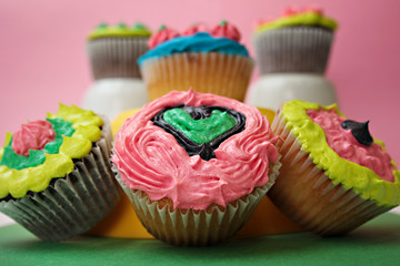 colorful cupcakes
