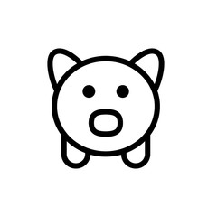 Piggy bank icon designed in line style