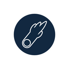 Isolated comet line block style icon vector design