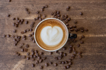 cup of coffee on a background