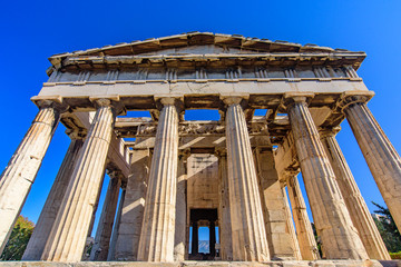 Temple of Hephaestus (Hephaisteion), a Greek temple at Agora of Athens in Athens, Greece