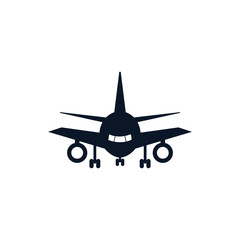 Isolated airplane silhouette style icon vector design