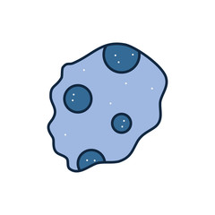 Isolated asteroid line fill style icon vector design