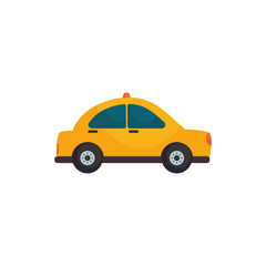 Isolated taxi vehicle flat style icon vector design