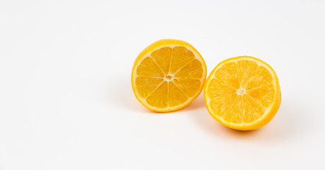 Collection of orange slices. Circle orange fruit slice isolated on white background