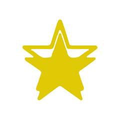 golden star isolated on white background