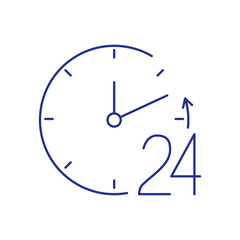 24 hour attention signaling isolated icon vector illustration design