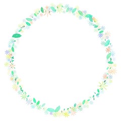 Obraz premium illustration flowers and leaves painting isolated on white background
