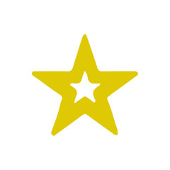 Obraz premium golden star isolated on white background