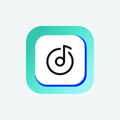 Icon Music Vector Line Art, Music Logo, Music Vector, Music Icon