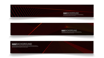 Collection of rectangular banners. Abstract vector background for your design