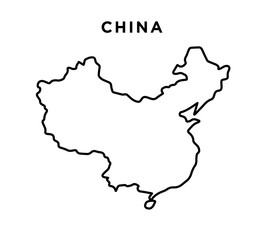 China map icon vector logo template