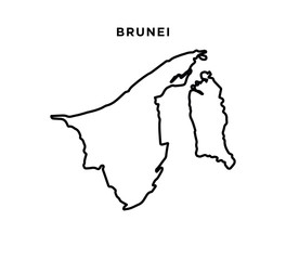 Brunei map icon vector logo template
