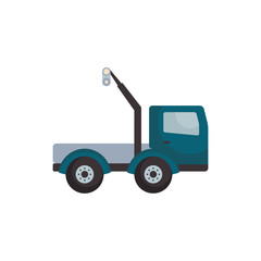 Fototapeta na wymiar Isolated crane truck flat style icon vector design