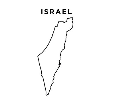 Israel map icon vector logo design template