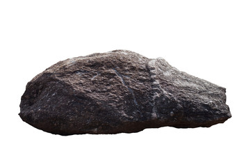A large rock or stone isolated on white background included clipping path.