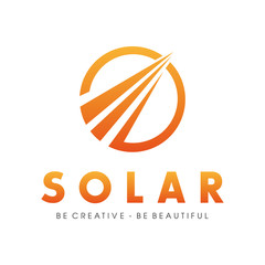 Fototapeta premium Solar Energy, Solar Logo Vector