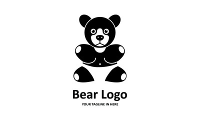 The flat bear logo concept is perfect for business, technology, contractor and housing symbols, health,sport, restaurants, education
