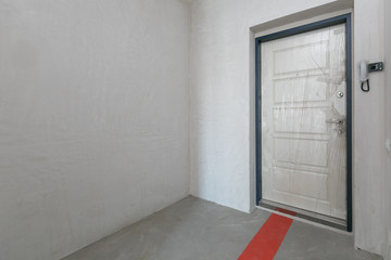 interior of the apartment or living room without decoration.fine finish walls