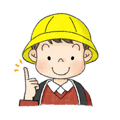 新入生　男の子表情　指さし