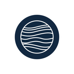 Isolated jupiter line block style icon vector design