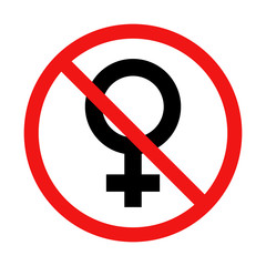 Vector No Female Gender Sign