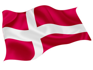 Fototapeta premium デンマーク 国旗 世界 アイコン
