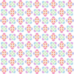 Colorful Seamless Pattern With Flowers , Abstract, Illustrator Floral Pattern Wallpaper 