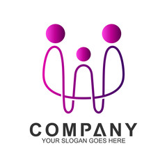 pictorial graphic logo design for family care,healthy people,happy kids,adoption child,foundation community and medical clinic