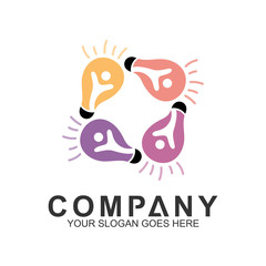 multicolored pictorial people logo design graphic for family care,social relationship,healthy people,happy kids,adoption child,education school,foundation community and medical clinic