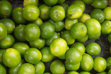 Fresh green lime pile