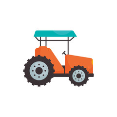 Isolated tractor vehicle flat style icon vector design