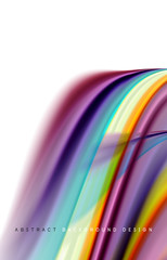 Abstract background - fluid color gradient waves, with dynamic motion line effect. Vector Illustration For Wallpaper, Banner, Background, Card, Book Illustration, landing page