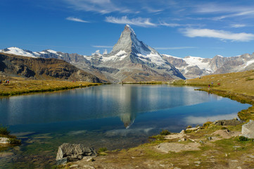 Stellisee and Matterhorn in Zermatt