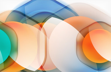 Abstract background - glass shiny transprent hexagon shapes overlapping eath other. Vector Illustration For Wallpaper, Banner, Background, Card, Book Illustration, landing page