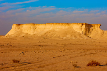 Ras Brouq resreve desert landscape Zekreet Qatar