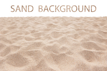 Naklejka na ściany i meble Sea Sand texture Sandy beach background with clipping path