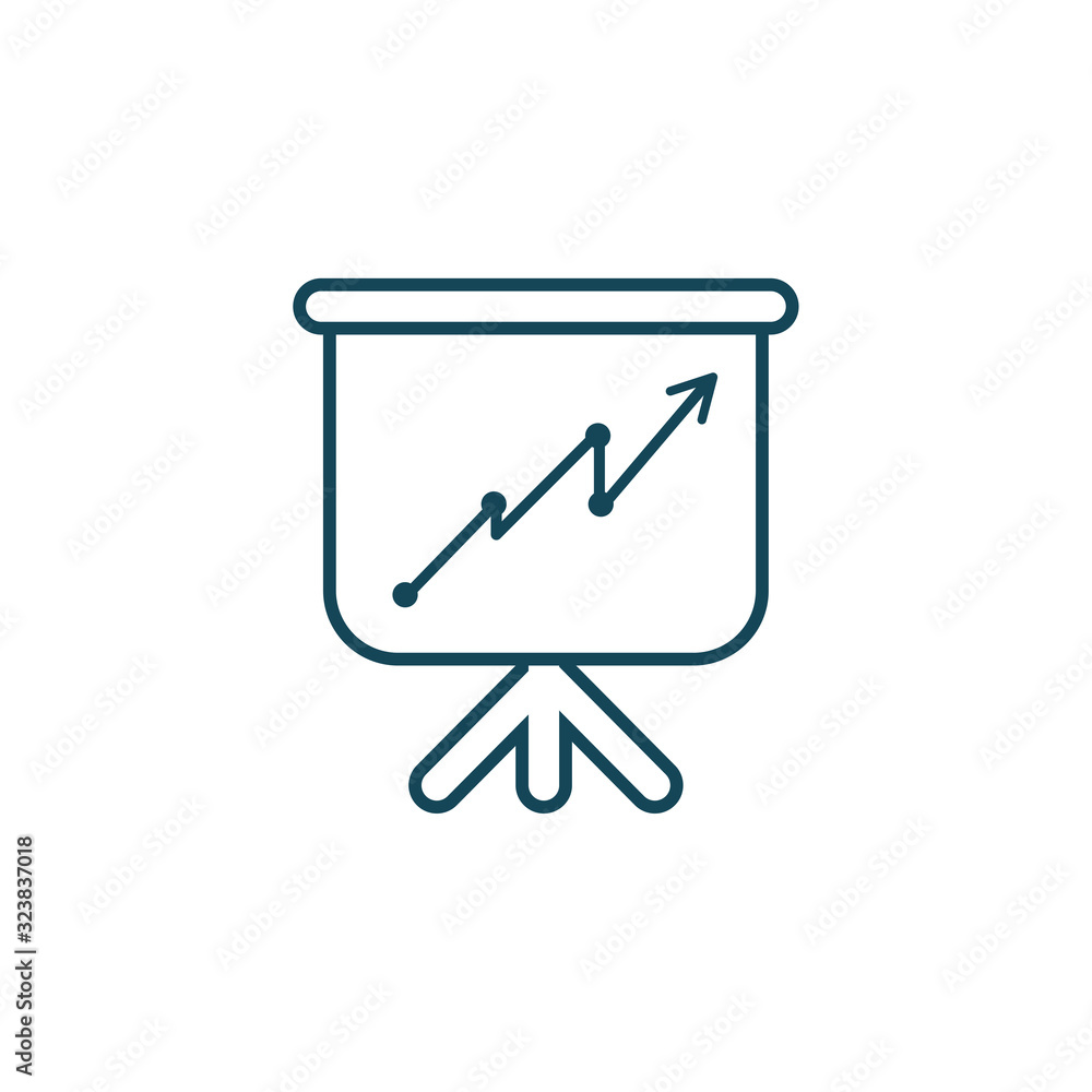 Poster Isolated workflow board line style icon vector design